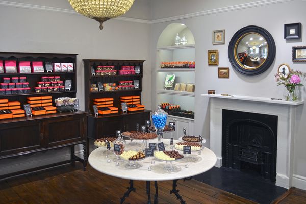 Retail chocolate shop designed and styled by Menagerie Interiors.