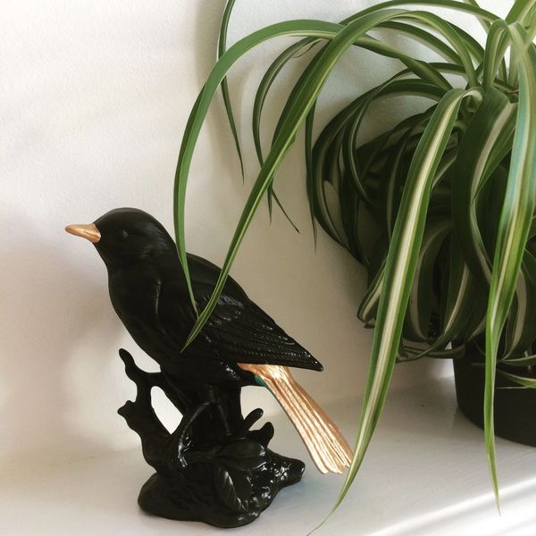 Original contemporary bird ornament sourced by Menagerie Interiors.