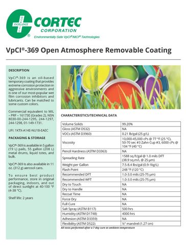 VpCI-369 Temporary Removable Coating Wet Film