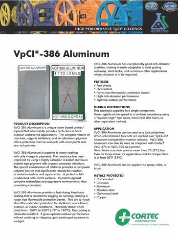 VpCI-386 Aluminum Acrylic Coating