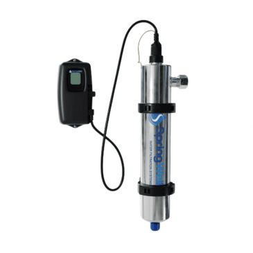 UV water purifier system with electronic controller.