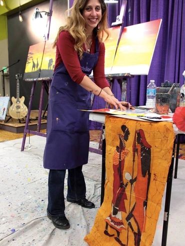 Painting instructor Gina Nelson Group Painting  Class