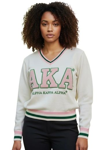 Chenille AKA® V-Neck Sweater