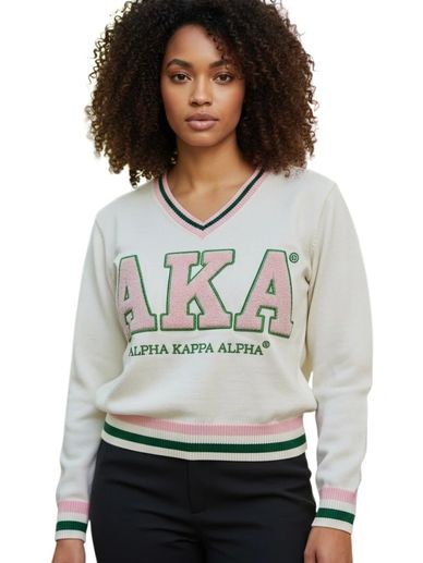 Chenille AKA® V-Neck Sweater