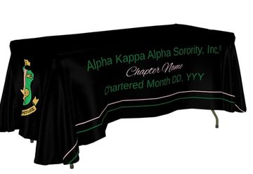 Alpha Kappa Alpha Tablecloth Pink & Green Lines-2