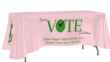 Alpha Kappa Alpha Vote Tablecloth Pink