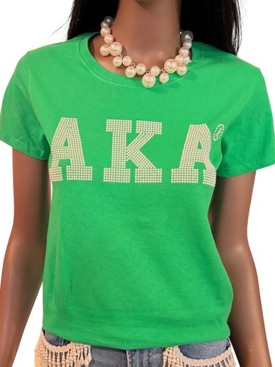 Alpha Kappa Alpha 3D Pearl Letters Tee