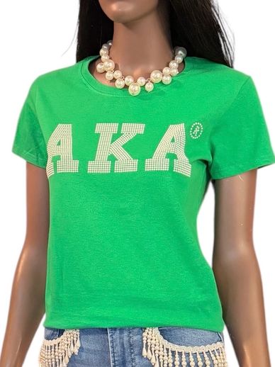 Alpha Kappa Alpha 3D Pearl Letters Tee