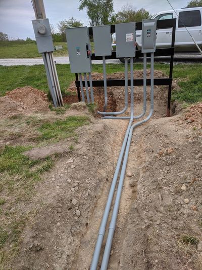 Residential Hybrid Solar Distribution Panels, Manual Transfer Switch, Disconnects & Feeder Conduit