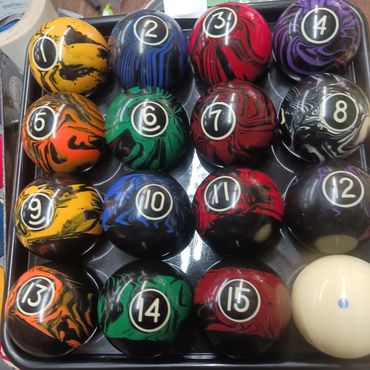 GSE Black Marbleized balls