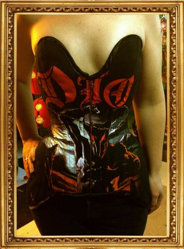 Die my Darling with teeshirt overlay and a super sexy low plunge