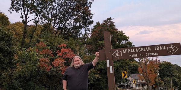 Jason Boulette standing at the Appalachian National Scenic Trail in Wind Gap.