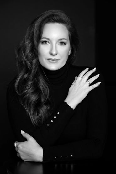 Artistic black and white portrait taken in Roseville, California, showcasing timeless and classic st