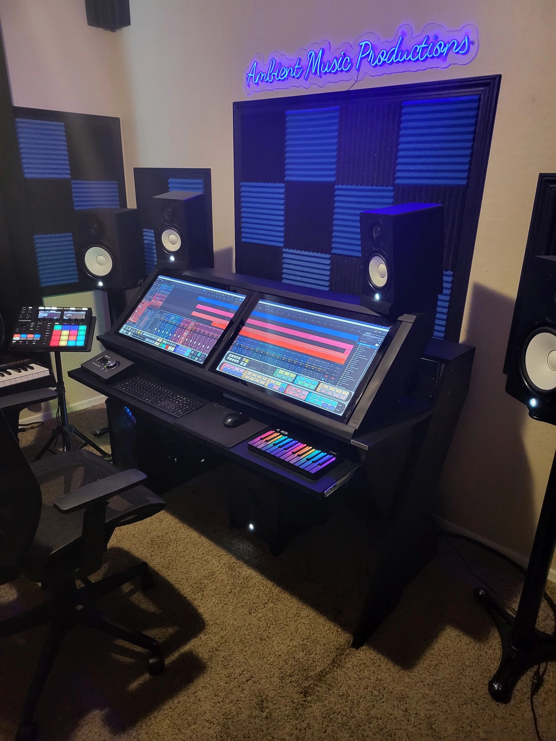 Recording studio interior for Ambient Music Productions