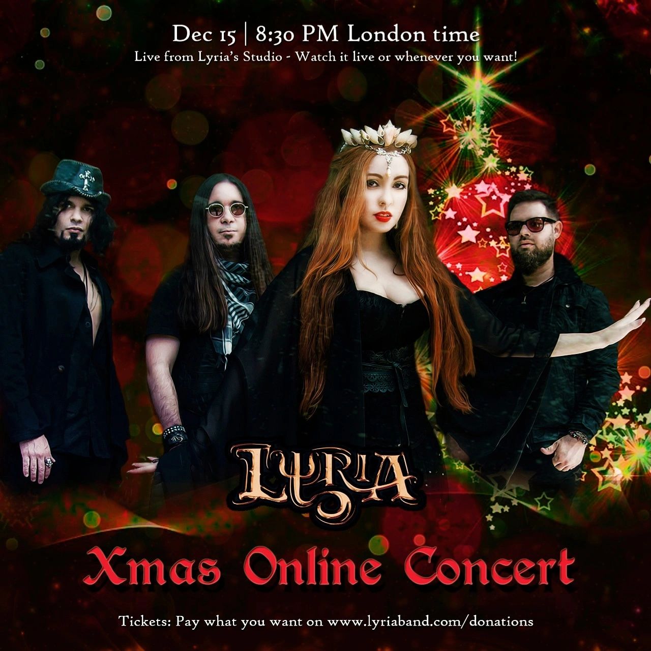 Lyria realiza show online de Natal para os fãs