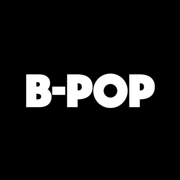 Logo do B-POP num fundo preto