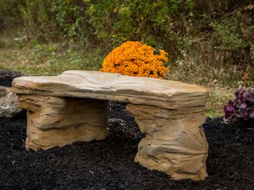 Rock benches for garden sale