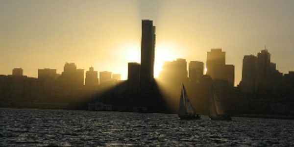 San Francisco skyline at sunset