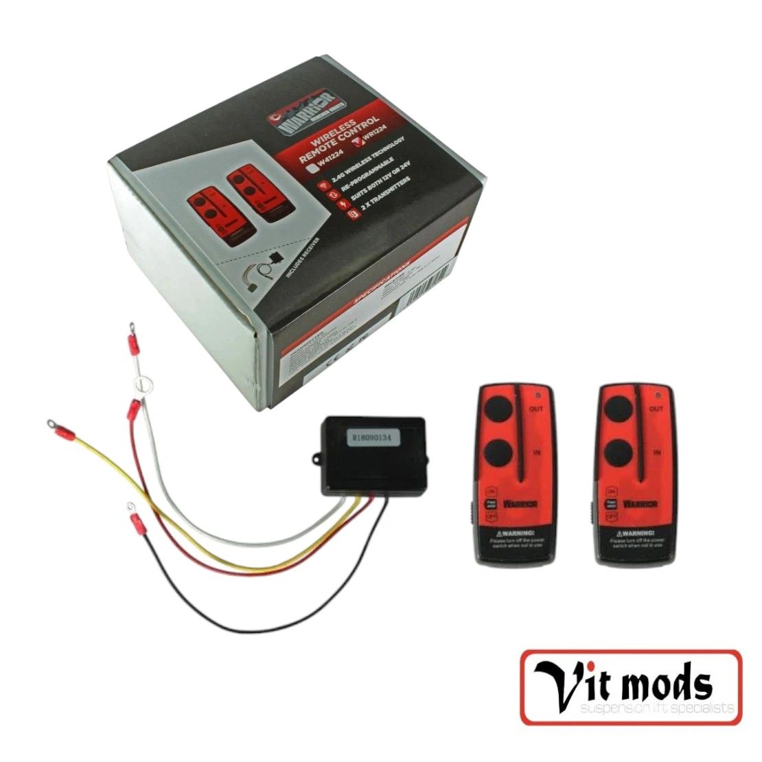 Universal Dual Voltage 12v and 24v Wireless Winch Control Twin Pack