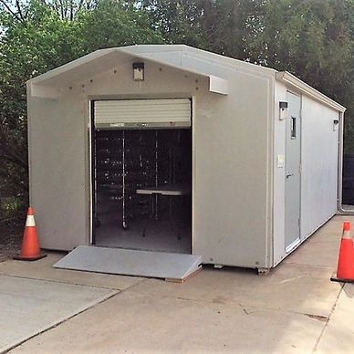 non corrosive modular fiberglass storage buildings & enclosures. Custom design, easy to assemble.