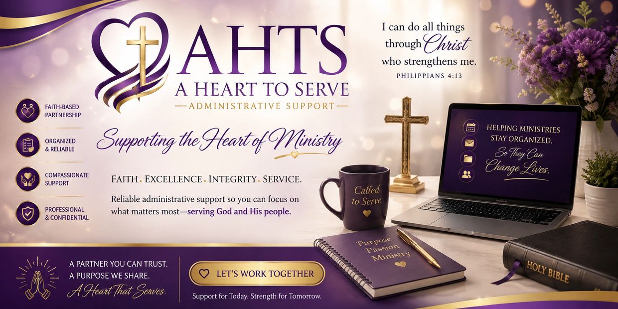 AHTS offers faith-based administrative support for ministries.