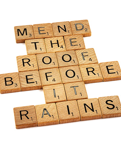 mend the roof scrabble tiles
