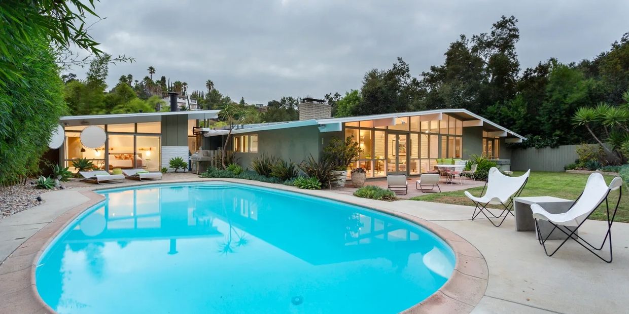Edward Fickett Home Backyard with Pool