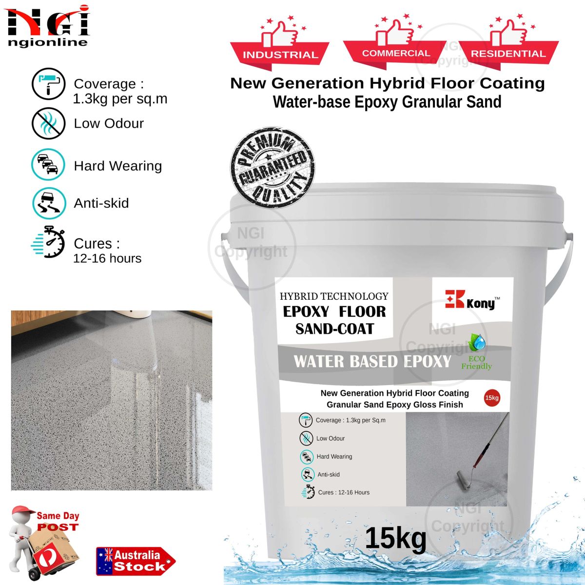 WATER BASE EPOXY RESIN GRANULAR SAND FLOOR COATING