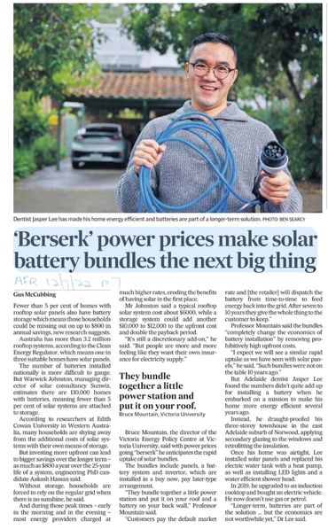 Australian Financial Review article: Solar and efficient homes save energy and reduce emissions