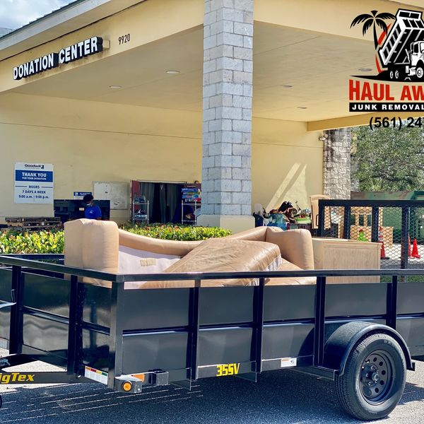 Junk removal furniture being donated to Goodwill. Haul Away 561 - Junk Removal (561) 247-1180