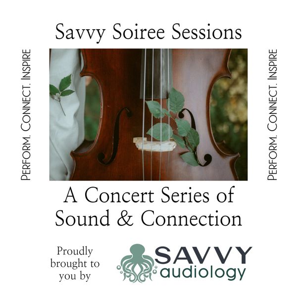Advertisement for Savvy Soiree Sessions concert series by Savvy Audiology.
