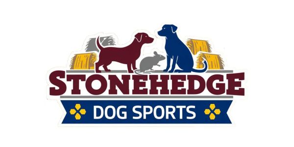 Logo for Stonehedge Dog Sports with dog and rabbit.