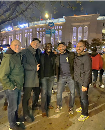 5 Former Holy Cross Shoulder and Elbow Fellows at Yankee Stadium During 2019 ASES Open Meeting