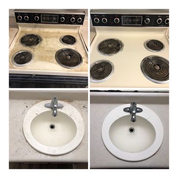 Before and after house clean in Cookeville, TN