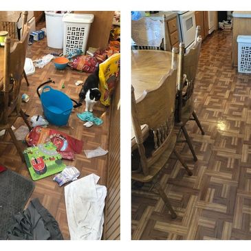 Before and after kitchen cleaning in Cookeville, TN