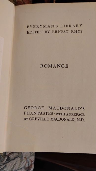 Title page of George MacDonald's Phantastes.