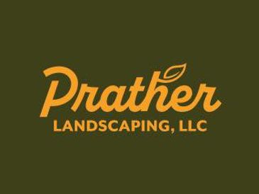 Prather Landscaping, LLC Logo with Green and Yellow 
