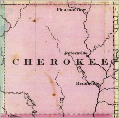 Cherokee County on map