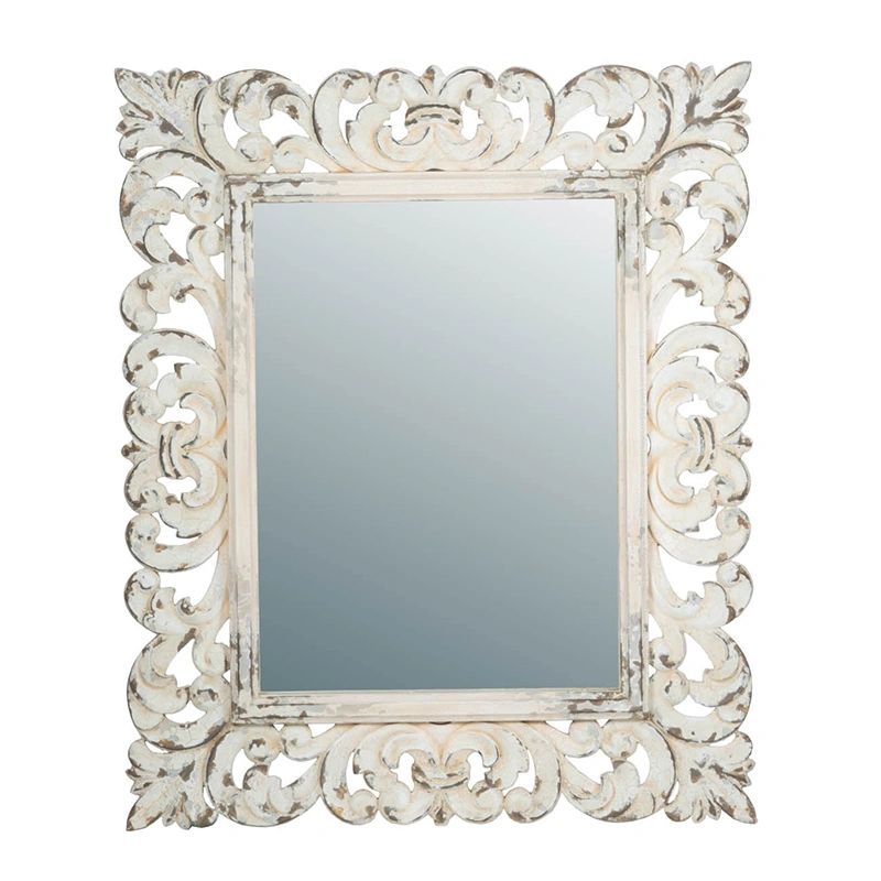 Antique White Wall Mirror