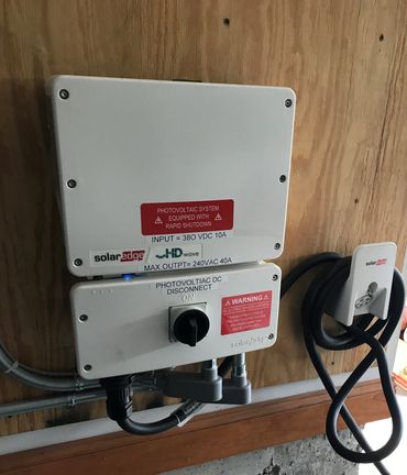 SolarEdge Inverter with integrated EV Charger.