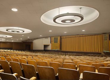auditorium with wood seats