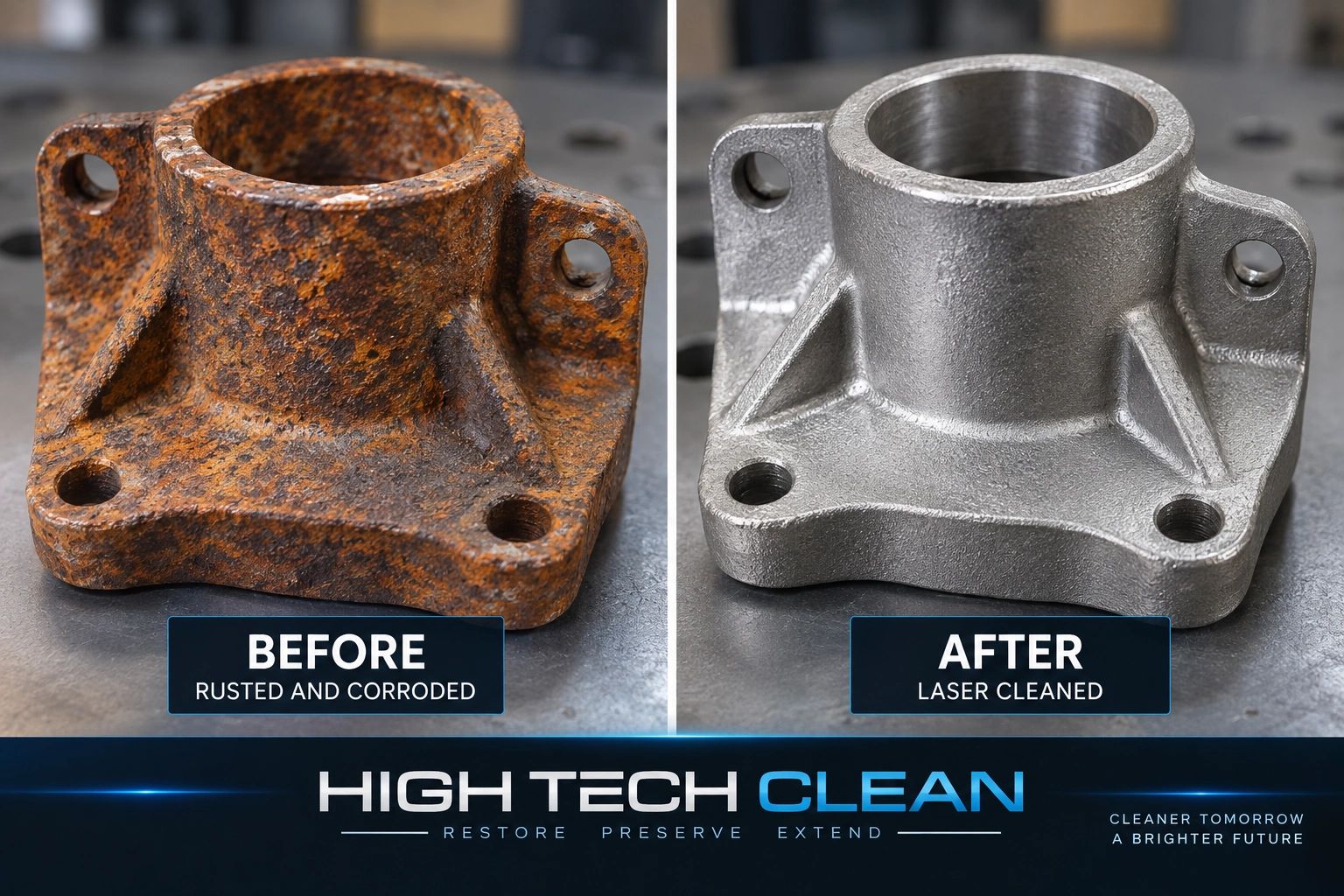 Rust and paint laser removal