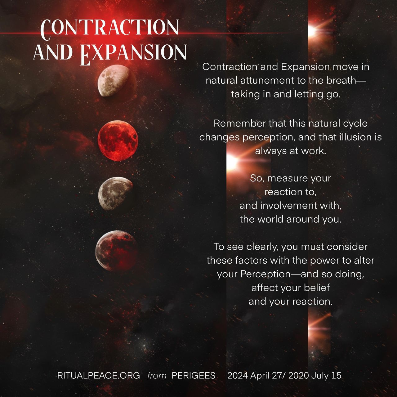 CONTRACTION & EXPANSION, BELIEF, PERCEPTION, REACTION, RESPONSE