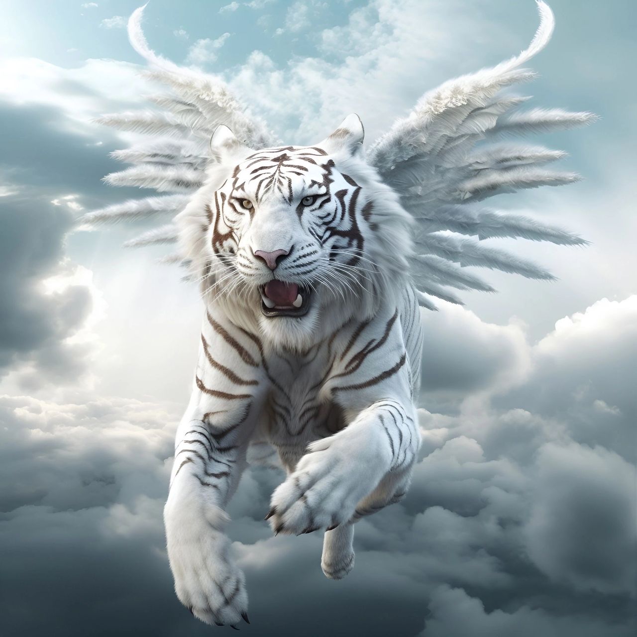THE MIRACLE TIGER IN FLIGHT