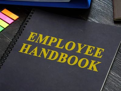 employee handbook notebook post its binder