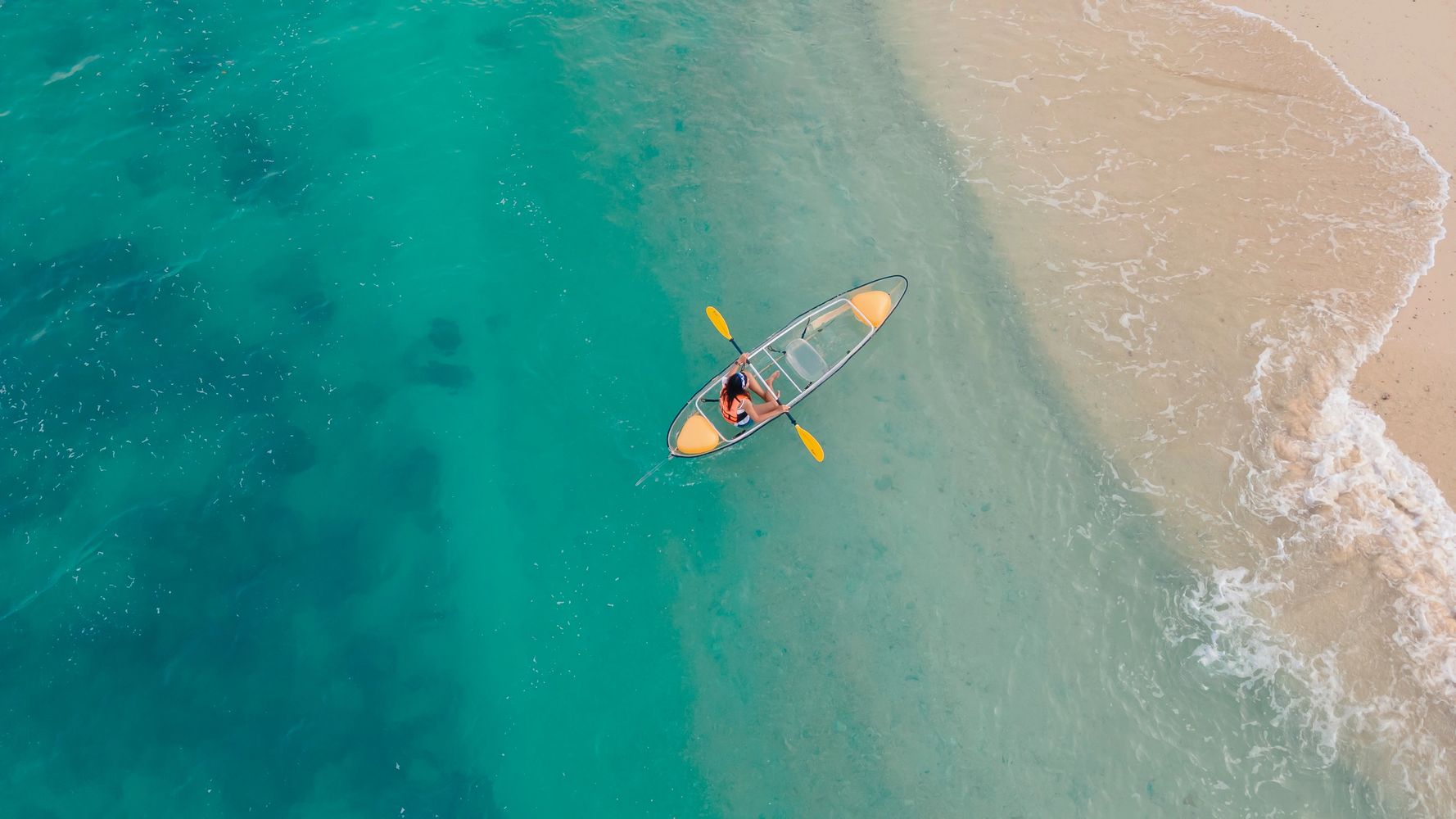 Clear Kayak at Mystery Island Vanuatu
