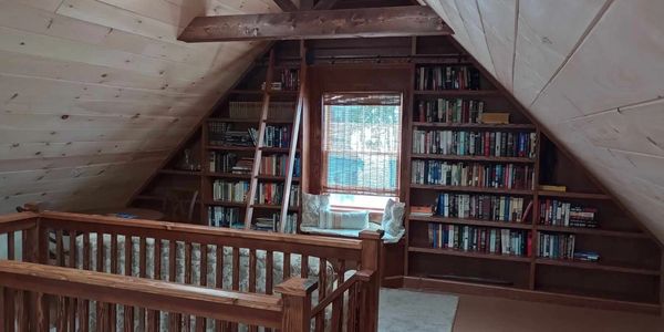 Custom built in bookcase. 