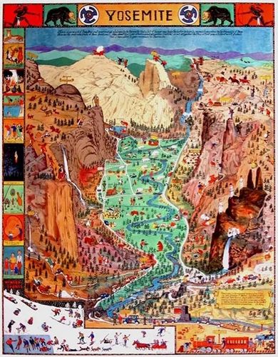 Yosemite carte by Jo Mora. This is where it all began!