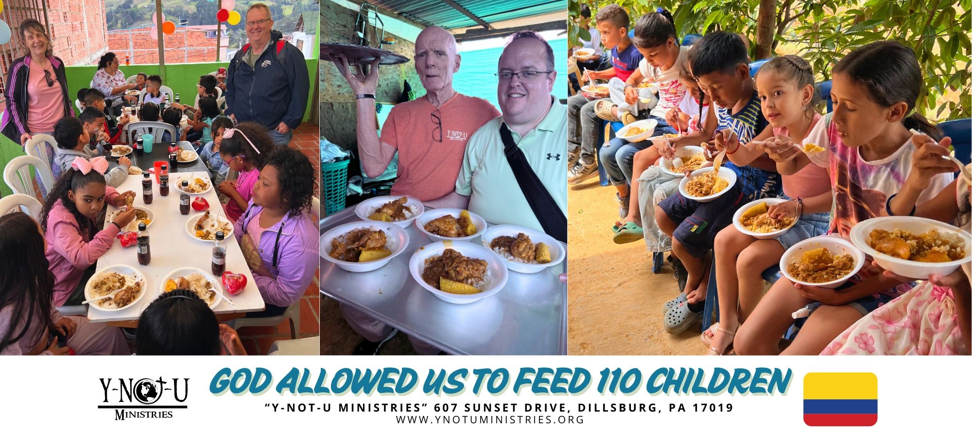 God allowed us to feed 110 childern