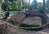 Frost Walls dug for new garage, poured by Bassett Concrete